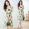 雪纺碎花高级感连衣裙女款2024年夏季新款气质中长裙显瘦遮肉裙子 商品缩略图0