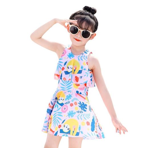 【细腻亲肤，可爱印花泳衣！】新款A类儿童泳衣女童连体比基尼小童，宝宝游泳衣女孩速干可爱泳装-QQ 商品图4