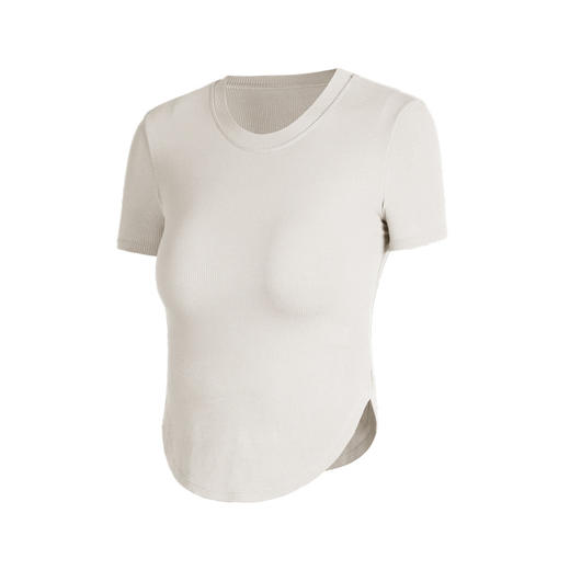 跃牌【倚窗听雨】系列罗纹运动短袖女跑步T恤（含可拆胸垫）Da19-21 商品图6