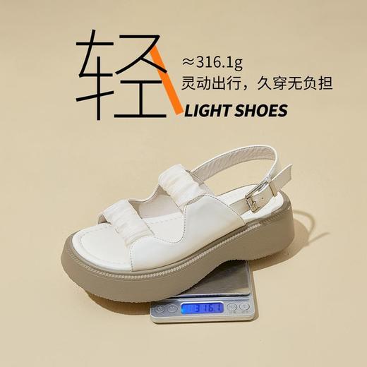 ZHR则则凉鞋女2024新款夏季网红爆款厚底凉鞋法式ins高级感凉鞋女 商品图5