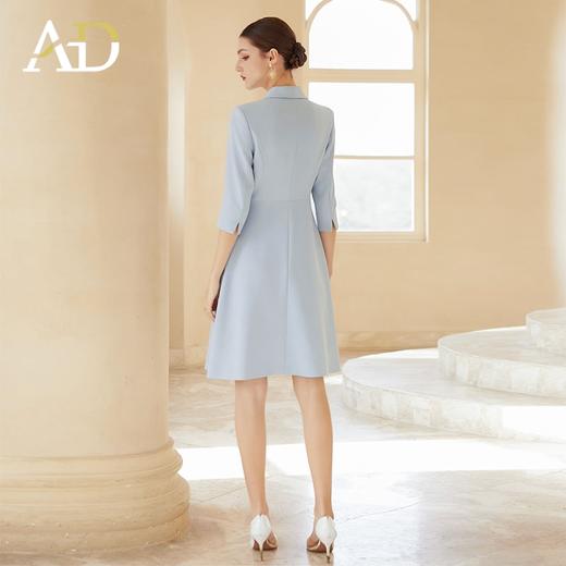 AD高端职业连衣裙女春夏七分袖西装裙时尚气质主持人教师工作服 商品图4
