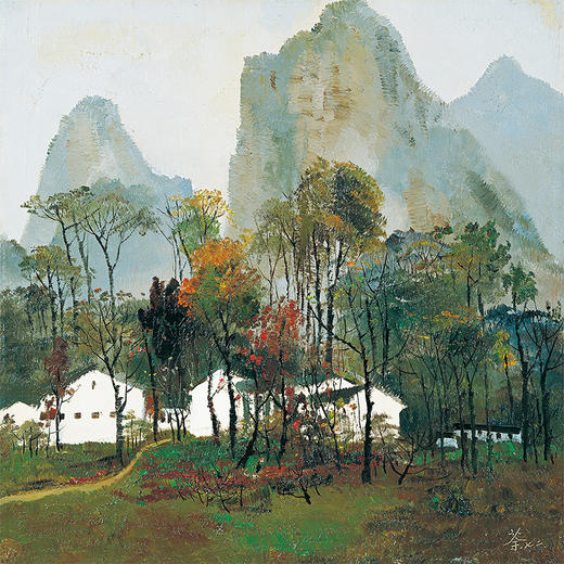 嘉德文创 |《桂林山村》吴冠中限量收藏级版画复制品 商品图1