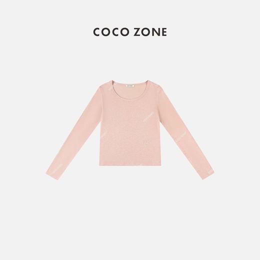 COCO ZONE 春夏薄款通勤风打底衫纯色长袖T恤女  23C18864 商品图0