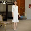 AD白色连衣裙女2024新款职业装气质女神范西装裙高端包臀鱼尾裙子 商品缩略图3