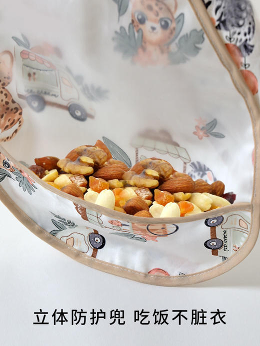 超值两件装！【A类透气亲肤，防水防油污巨好用！】宝宝儿童吃饭罩衣婴儿围嘴围兜，防水饭兜防油围嘴反穿衣男女宝四季-lm！-ry 商品图2