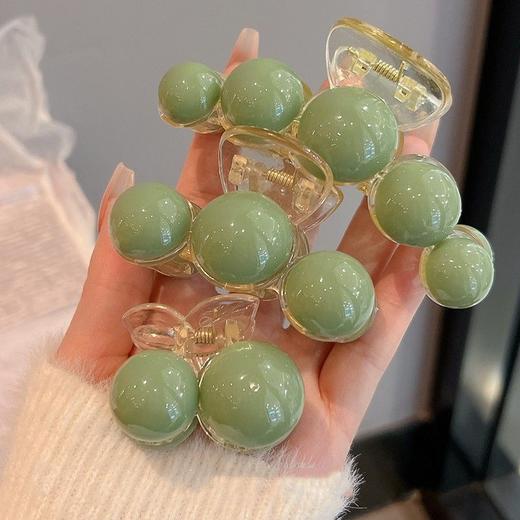 「9.9到手3件套！豆豆绿发夹」温柔风珍珠抓夹女后脑勺高级感夹子头饰发夹优雅简约鲨鱼夹发饰品时尚饰品 商品图2