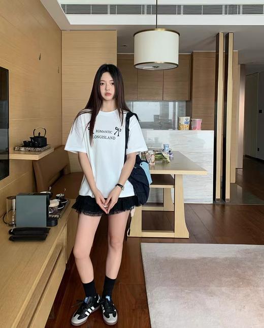 【限时价】喜出100%棉- 蝴蝶结字母 印花 情侣T恤 商品图2