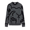 KENZO 高田贤三 男士涂鸦徽标印花棉质长袖针织衫 灰色 FB55 PU586 3TC 98 商品缩略图0