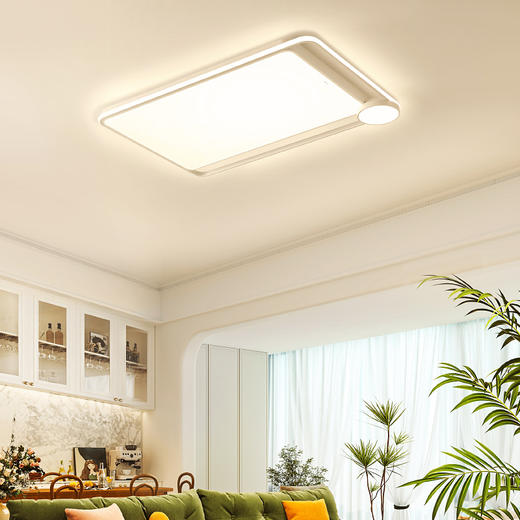 欧普（OPPLE）心屿客厅设计美学奶油风线面吸顶灯套餐悦心 商品图4