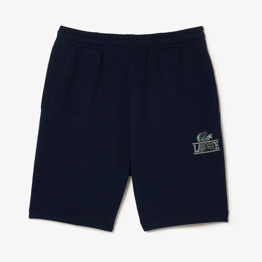 小鱼 时尚休闲印花图案+后兜刺绣小鱼标 纯棉运动短裤/中裤/五分裤 男女同款 Z-11596 商品图4