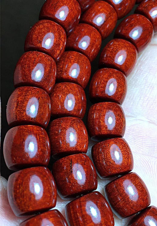 龙鳞°小叶紫檀直切珠手串 商品图2