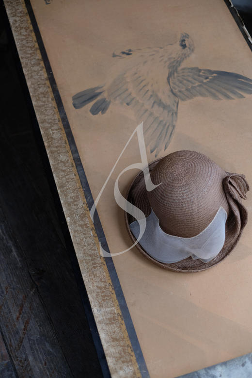 Kreuzzz 棕红色Earth Bonnet网纱圆顶草帽 商品图8