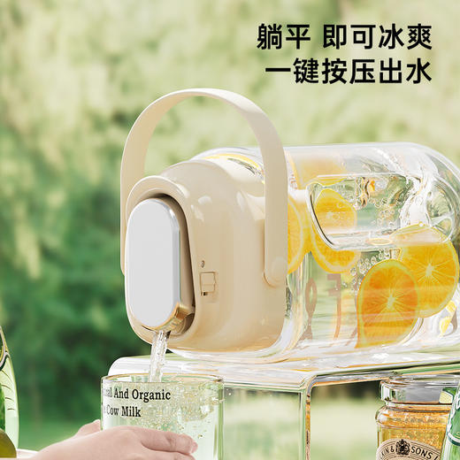 【露营季】冰箱冷水壶家用户外大容量水壶 多巴胺色食品级塑料密封凉水壶带提手 商品图3