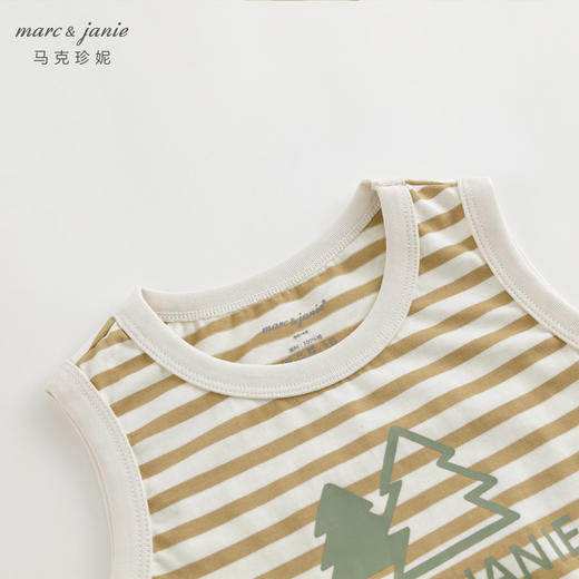 马克珍妮2024年夏装新款 男童城市户外山系小标纯棉背心 240587 商品图3
