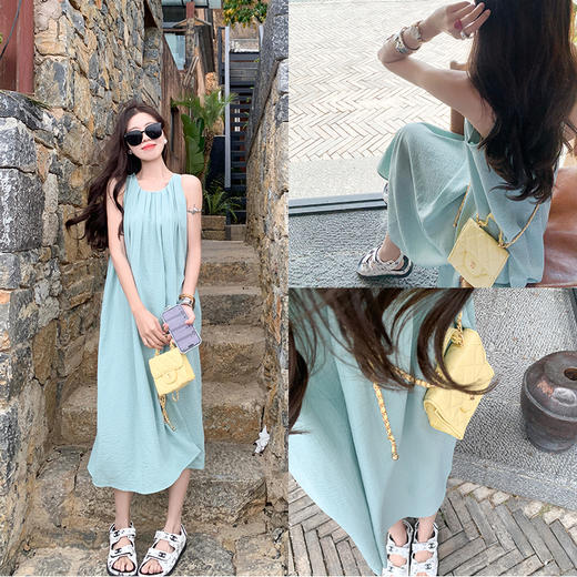 <曾小咸推荐> 【夏日来信】蓝色无袖连衣裙 商品图2