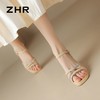 ZHR则则法式一字带粗跟凉鞋2024新款时尚百搭仙女气质女鞋ins简约 商品缩略图9
