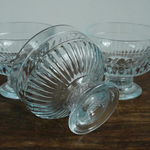 1970s芬兰Riihhimaen Lasi牌Olga系列老玻璃甜品高脚杯A0212 商品图3