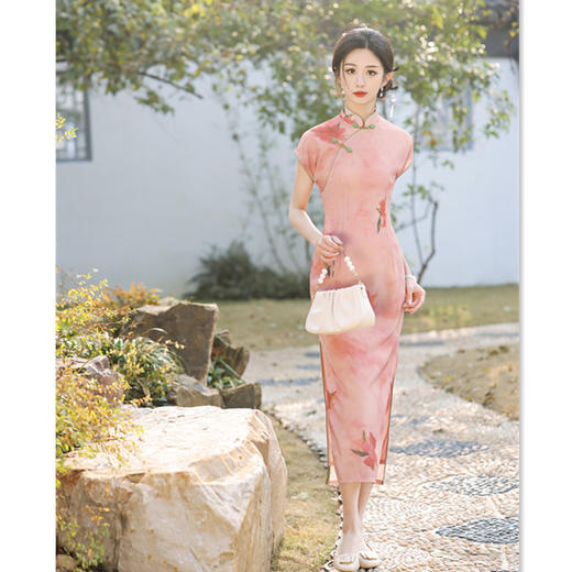时尚改良年轻网纱连袖，复古民族风旗袍LSB-2716 商品图2