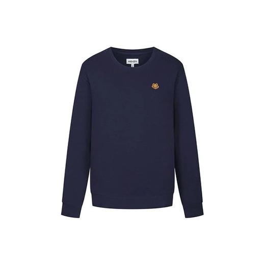 KENZO 高田贤三 男士小虎头徽标刺绣棉质长袖卫衣 蓝色 FB65 SW006 4ML 76 商品图0