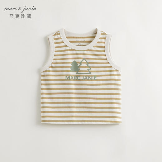 马克珍妮2024年夏装新款 男童城市户外山系小标纯棉背心 240587 商品图1