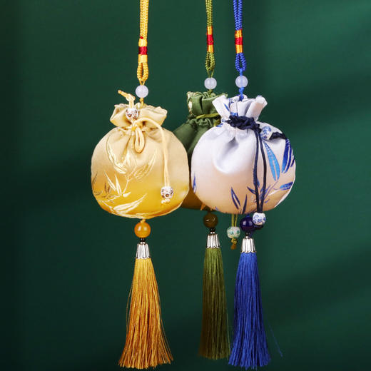 【艾草驱蚊香包香囊空袋】夏季随身古风荷包 汽车香袋袋子挂件  商品图1