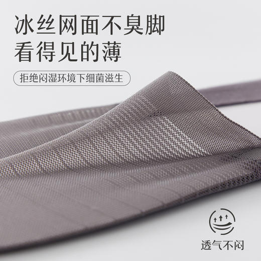 【巨舒适！冰丝更清爽！】时尚夏日必备，防紫外线，持久回弹，稳固袜跟，如踩凉云；网眼透气，百搭随意配，冰丝舒爽！ 商品图3