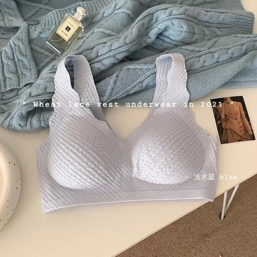 【福利新品！第二件0元可选！！！】条纹泡泡·蕾丝内衣，裸感舒适泡泡棉，甜美撩人又透气，聚拢有型，颜值并存运动轻盈不刺痒，云感Bra不钢圈，杯面夏日镂空蕾丝！ 商品图7