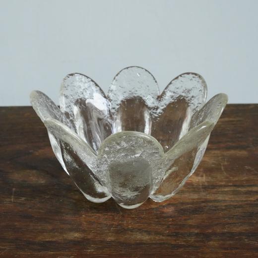 1952年芬兰Mantsa Lasjsepat中古花瓣老玻璃果盘A0210 商品图3