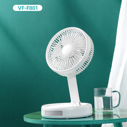 沃尔风小风扇办公室宿舍桌面风扇usb大风力折叠便携随身可充插电 商品图0