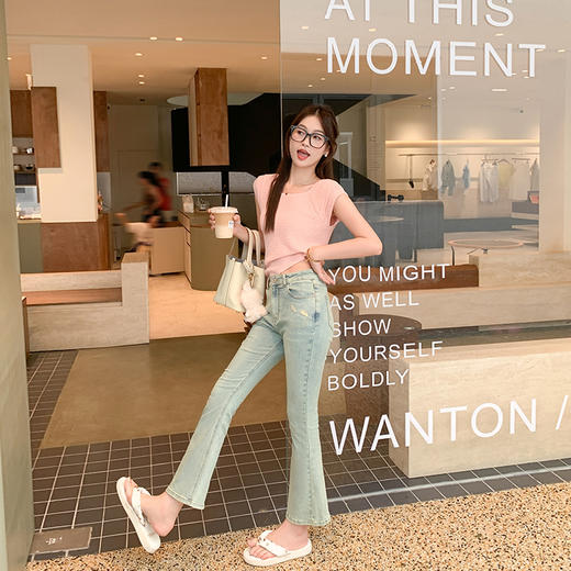 <曾小咸推荐> 微信粉丝秒杀专场 仅此今天 活动结束下架【腿精上线】微喇牛仔裤 日常169.99 立降80 元 今天秒杀价89.99 ！！ 商品图3