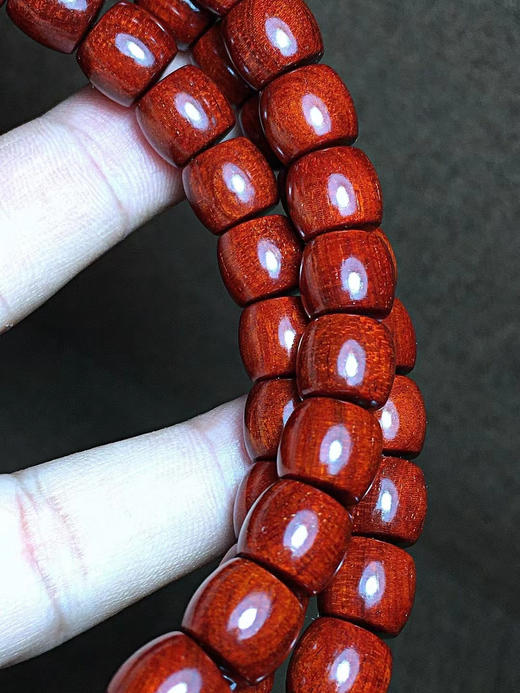 龙鳞°小叶紫檀直切珠手串 商品图6