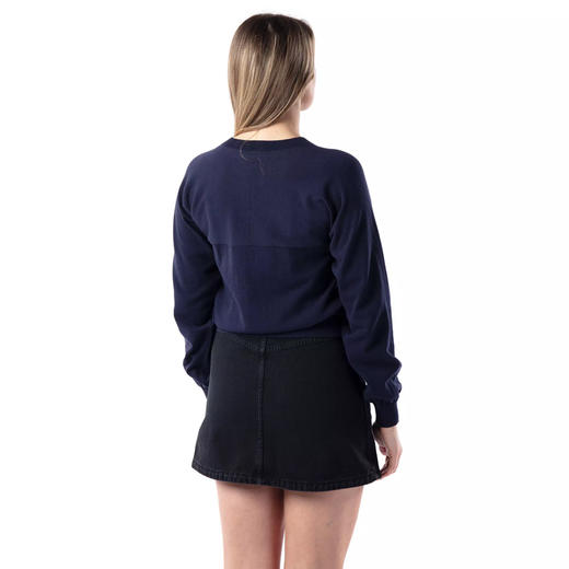 KENZO 高田贤三 女士小虎头徽标贴花棉质长袖针织衫 深蓝色 FB52 PU582 3TB 76 商品图2