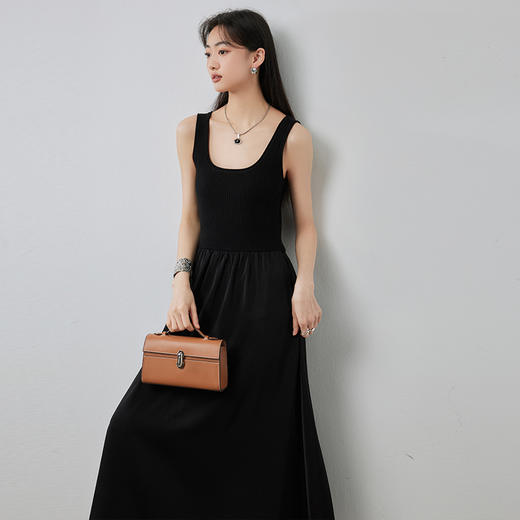 【轻奢款】羊毛小黑裙法式气质吊带连衣裙女 商品图10