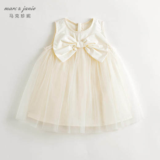 马克珍妮2024年夏装新款 女童蝴蝶结网纱背心连衣裙 240688 商品图2