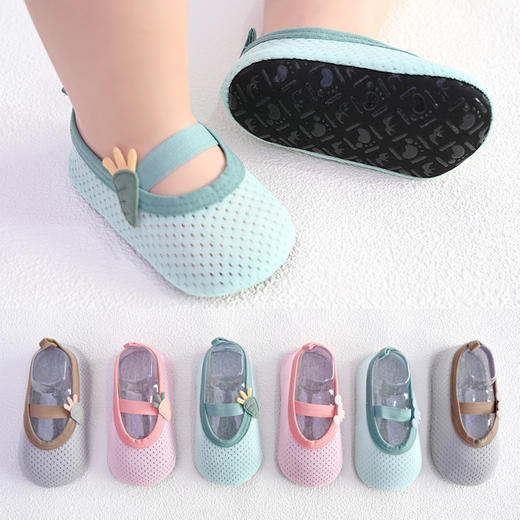 【减震防凉！卡通网眼厚底地板鞋袜】宝宝袜子学步鞋子船袜防滑袜套婴儿地板鞋袜春夏季婴童地板袜儿童 商品图1