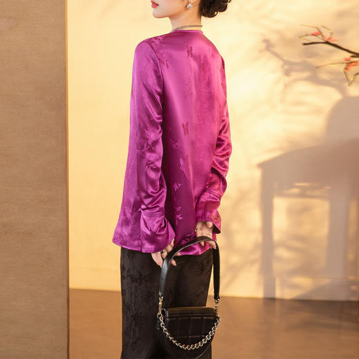 上海旗袍厂2024年春夏新款香云纱中100908春夏上衣 商品图3