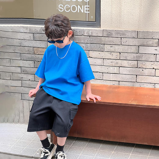 【可爱宽松款式，爆款童装T恤！】童装夏装儿童短袖男童T恤，2024夏季新款中大童小男孩潮流宽松上衣-QQ 商品图12