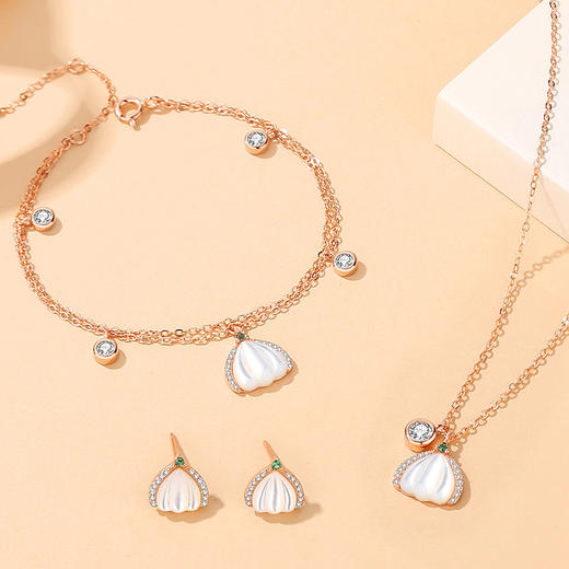 【南瓜一贝子】S925银贝母项链【JHY-N001433B】 商品图2