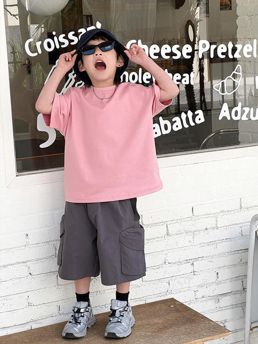 【可爱宽松款式，爆款童装T恤！】童装夏装儿童短袖男童T恤，2024夏季新款中大童小男孩潮流宽松上衣-QQ 商品图2