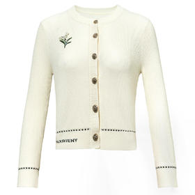 精致休闲刺绣针织衫外套女MS85SW038