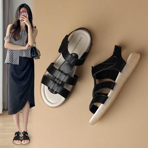 ZHR则则凉鞋女2024新款夏季复古防滑妈妈凉鞋女软底平底女鞋 商品图1