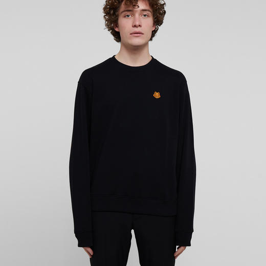 KENZO 高田贤三 男士小虎头徽标刺绣棉质长袖卫衣 黑色 FB65 SW006 4ML 99 商品图1