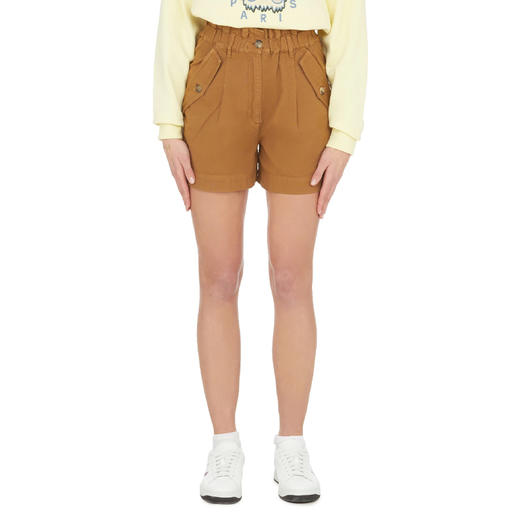 KENZO 高田贤三 女士棉质休闲短裤 棕色 FC52 SH061 9CB 87 商品图1