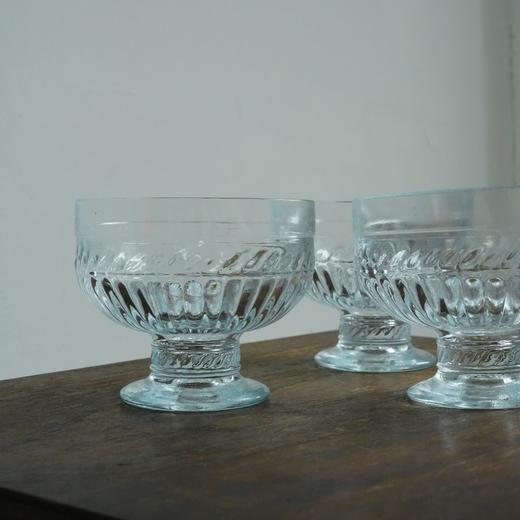 1970s芬兰Riihhimaen Lasi牌Olga系列老玻璃甜品高脚杯A0212 商品图5