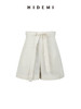HIDEMI 极简水洗亚麻原色条纹卷边短款套装 上衣/短裤 商品缩略图7