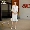 AD白色连衣裙女2024新款职业装气质女神范西装裙高端包臀鱼尾裙子 商品缩略图2