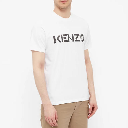 KENZO 高田贤三 男士字母徽标印花棉质圆领短袖T恤 白色 FB65 TS000 4SA 01B 商品图1