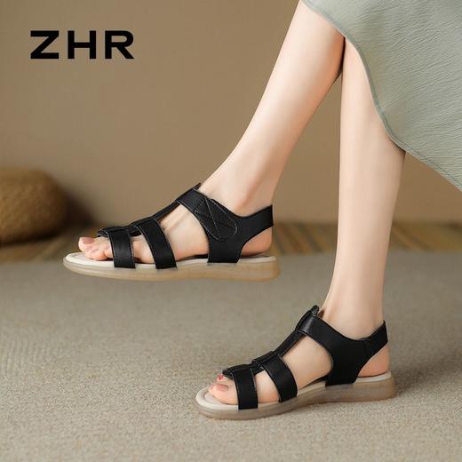 ZHR则则凉鞋女2024新款夏季复古防滑妈妈凉鞋女软底平底女鞋 商品图9