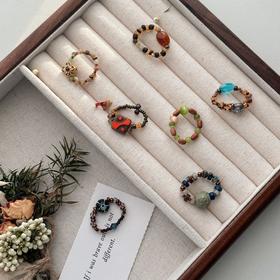 美拉德风串珠指环