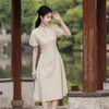 国风改良旗袍连衣裙，立领喇叭袖小众温柔风年轻款YT2665 商品缩略图1